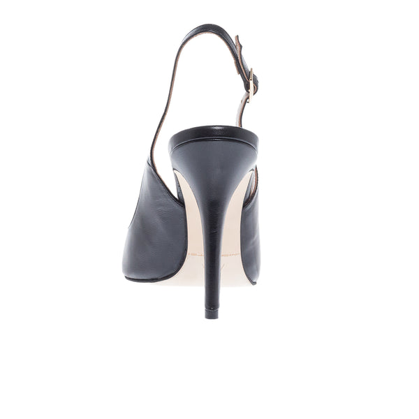 SLINGBACK ΓΟΒΕΣ 10/1004148 ΜΑΥΡΟ ΔΕΡΜΑ