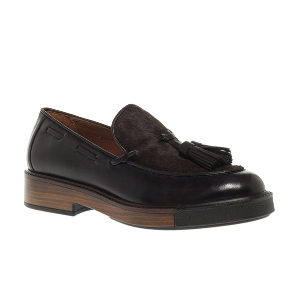 LOAFERS 11033-924 ΜΑΥΡΟ ΔΕΡΜΑ