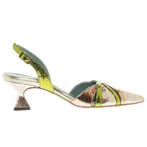 SLINGBACK ΓΟΒΕΣ 3133PL PLATINO ΔΕΡΜΑ