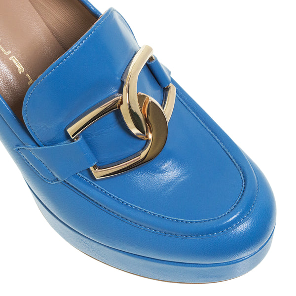 LOAFERS 65/92307 BLUE DE LA ROBBIA ΔΕΡΜΑ