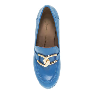 LOAFERS 65/92307 BLUE DE LA ROBBIA ΔΕΡΜΑ