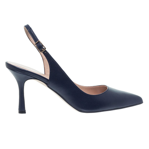 SLINGBACK ΓΟΒΕΣ 7/71130 NAVY ΔΕΡΜΑ