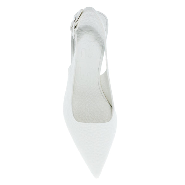 SLINGBACK ΓΟΒΕΣ 7636-D NIRVANA BLANCO ΔΕΡΜΑ