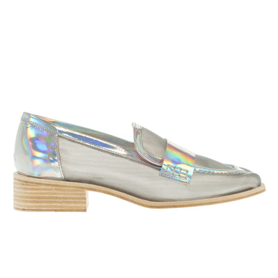 LOAFERS 7651 GRILL SILVER ΔΕΡΜΑ