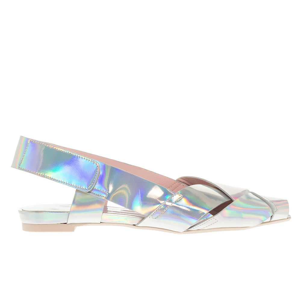 SLINGBACK ΓΟΒΕΣ 7678 GLOOM SILVER ΔΕΡΜΑ