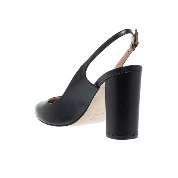 SLINGBACK ΓΟΒΕΣ 85/853K02 ΜΑΥΡΟ ΔΕΡΜΑ