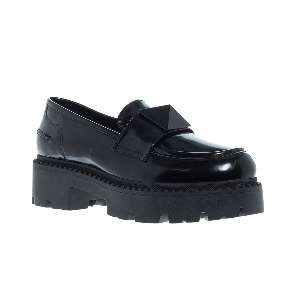 LOAFERS E02-18151 ΜΑΥΡΟ ΟΙΚΟΛΟΓΙΚΟ ΔΕΡΜΑ