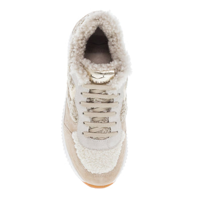 SNEAKERS JINNIE FUR 1E05 BEIGE SUEDE