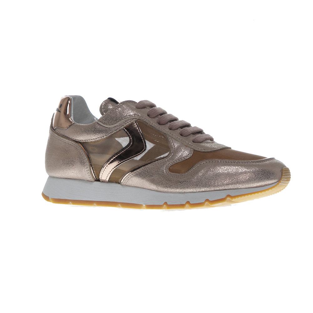 SNEAKERS JULIA MESH BRONZE ΔΕΡΜΑ