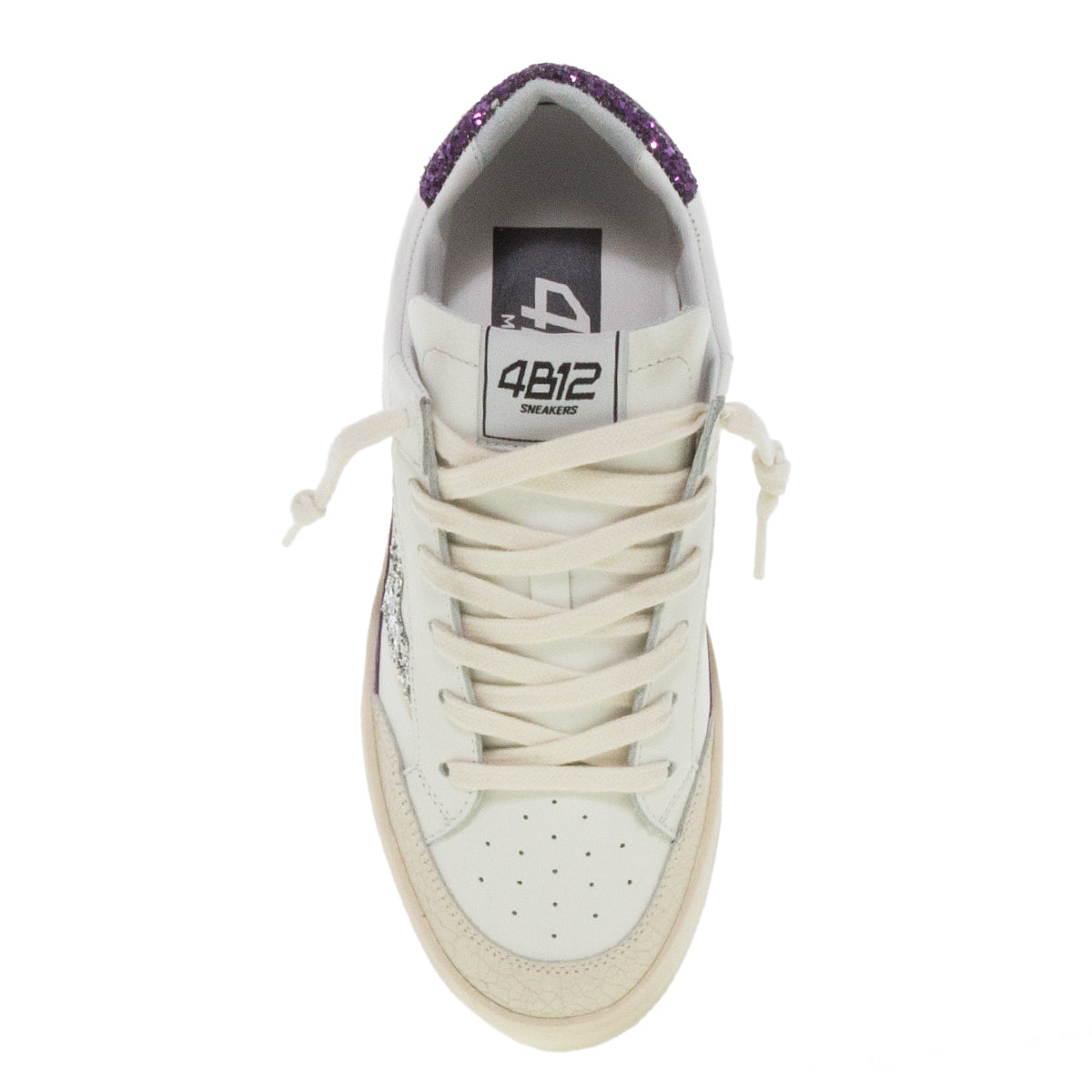 SNEAKERS KYLE-D841 BIANCO VIOLA ΔΕΡΜΑ