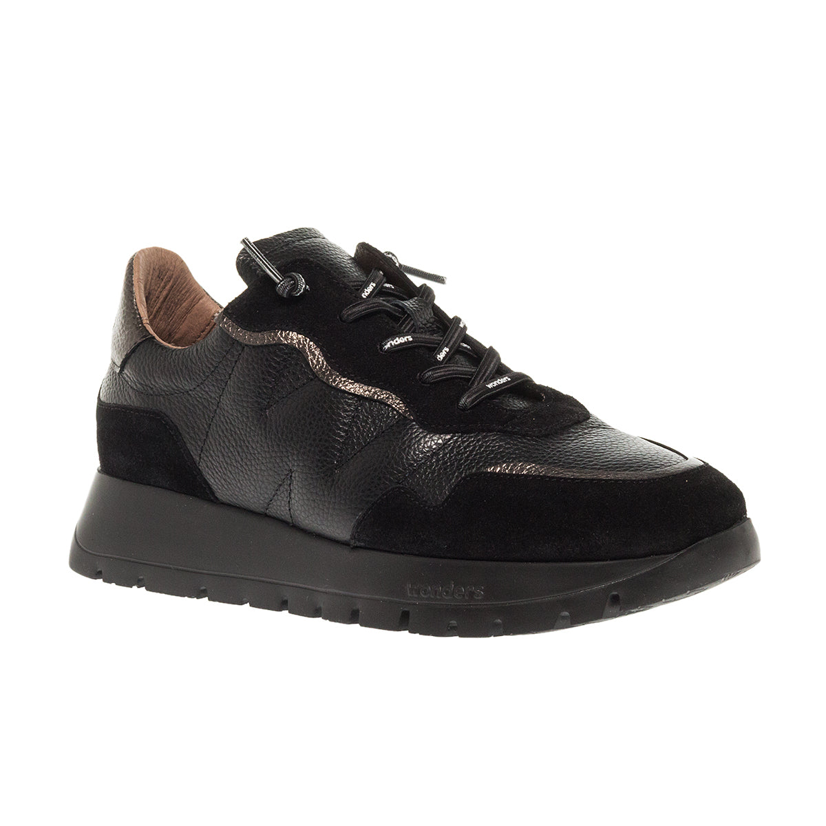 SNEAKERS A-2473 NEGRO ΔΕΡΜΑ