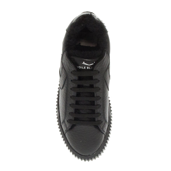 SNEAKERS LIPARI FUR BLACK ΔΕΡΜΑ