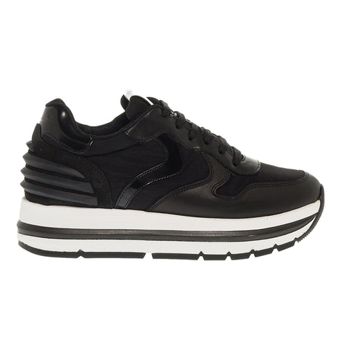 SNEAKERS MARAN BLACK ΔΕΡΜΑ