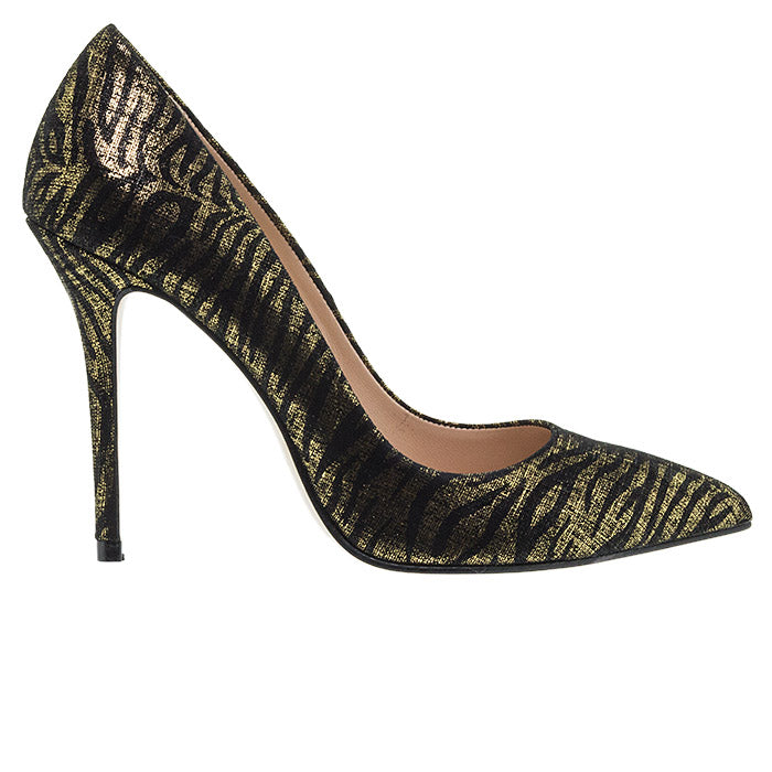 ΓΟΒΕΣ 10/100400 GOLD SUEDE ANIMAL PRINT