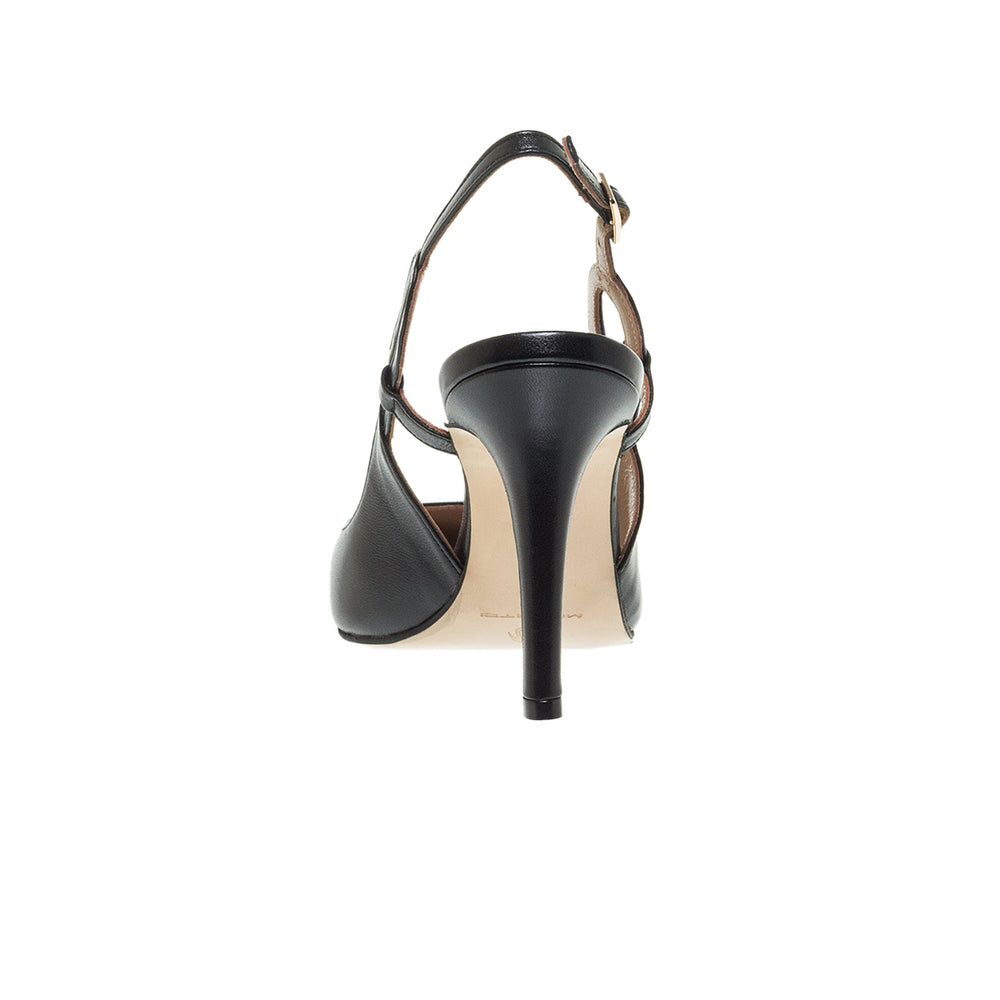 SLINGBACK ΓΟΒΕΣ 85/85337 ΜΑΥΡΟ ΔΕΡΜΑ